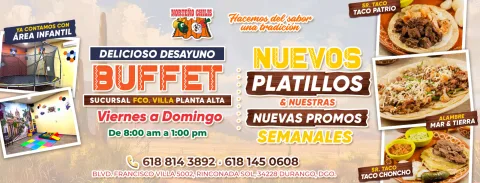 Norteño Chilis Fco Villa Portada Buffet y a la Carta