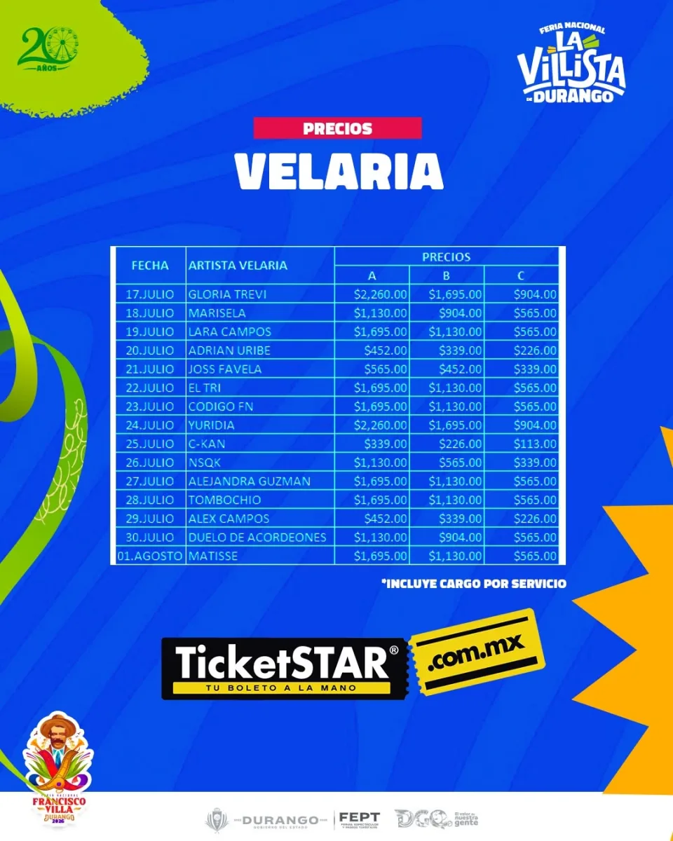 Velaria FENADU Feria Nacional Durango